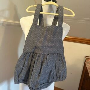 Gray Pattern Girls Romper with BNWT! Vintage style cute and comfortable